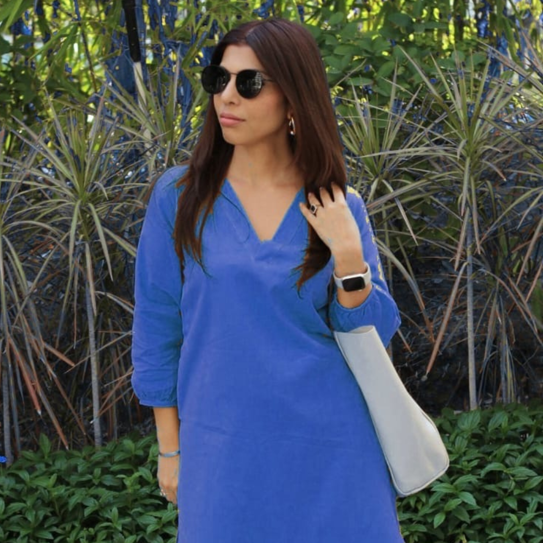 Mul Cotton Co-ord Set Blue