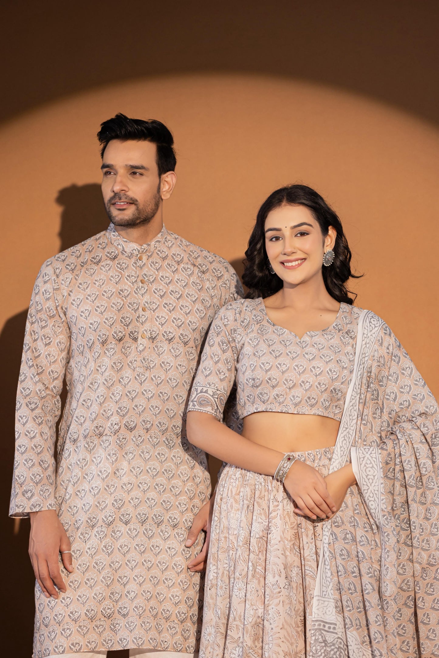 Couple Lehenga and Kurta Pyjama Set