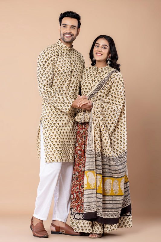 Couple Lehenga and Kurta Pyjama Set