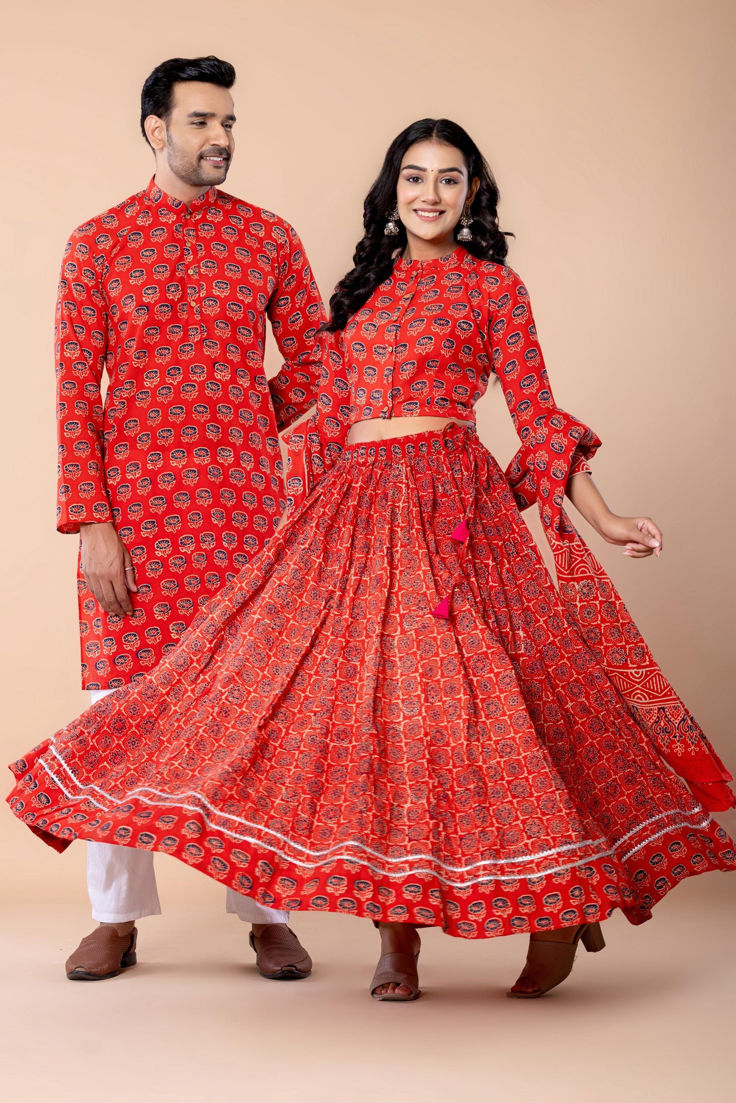 Couple Lehenga and Kurta Pyjama Set