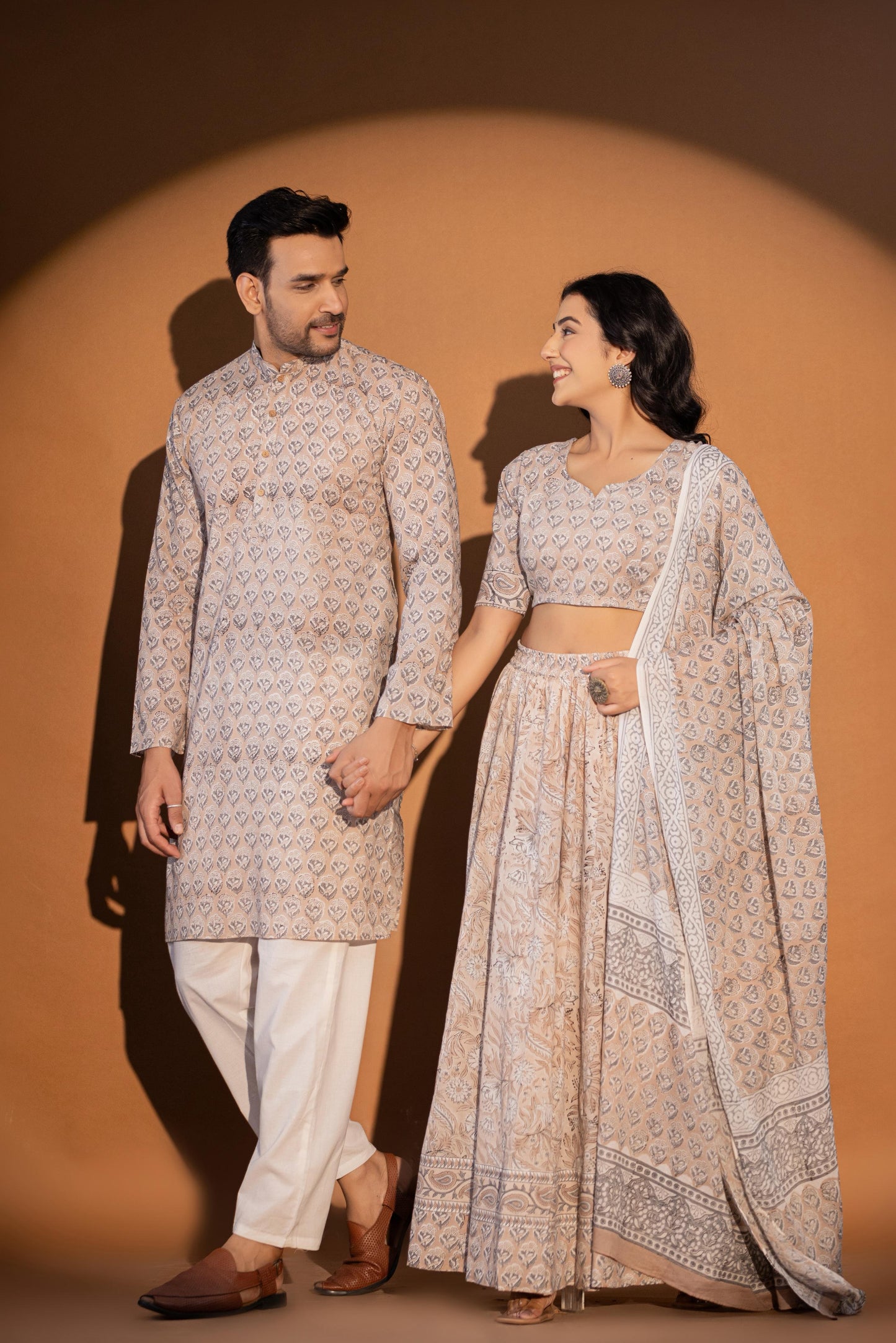 Couple Lehenga and Kurta Pyjama Set