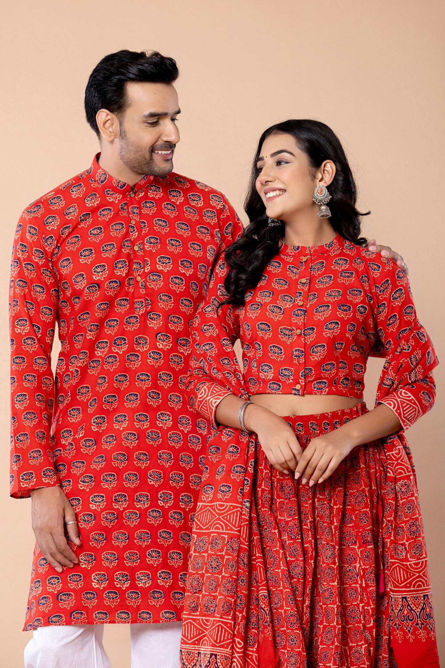 Couple Lehenga and Kurta Pyjama Set