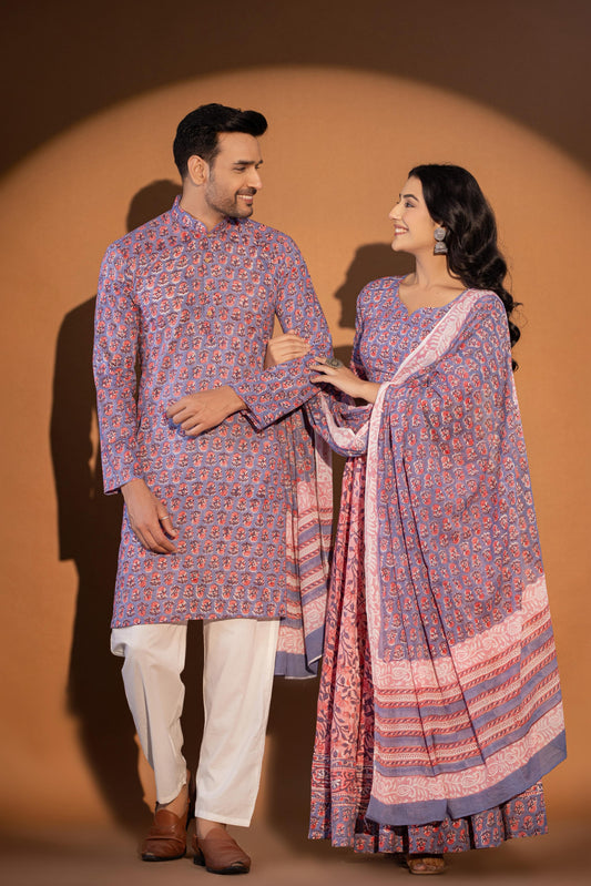Couple Lehenga and Kurta Pyjama Set