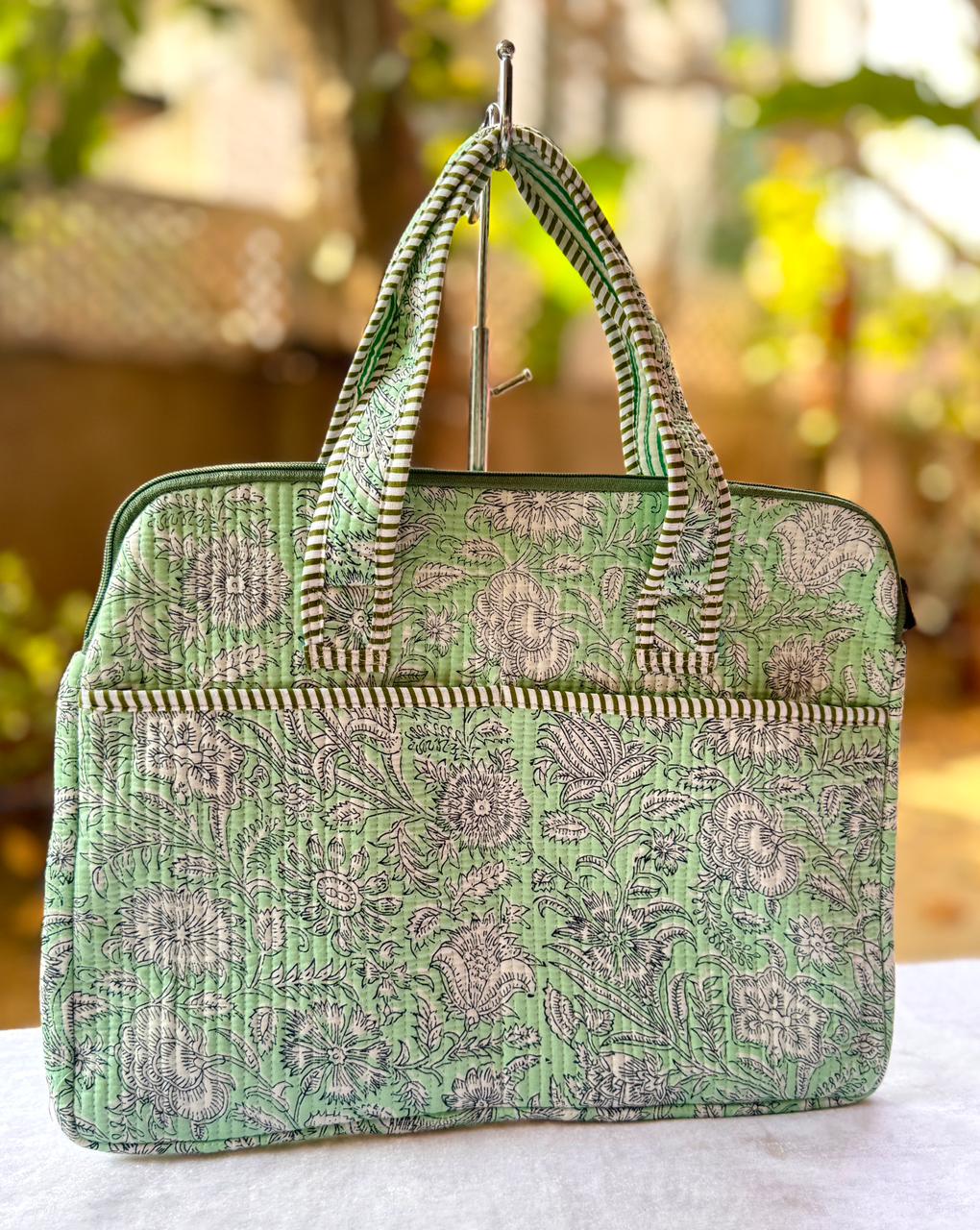Block print laptop bag