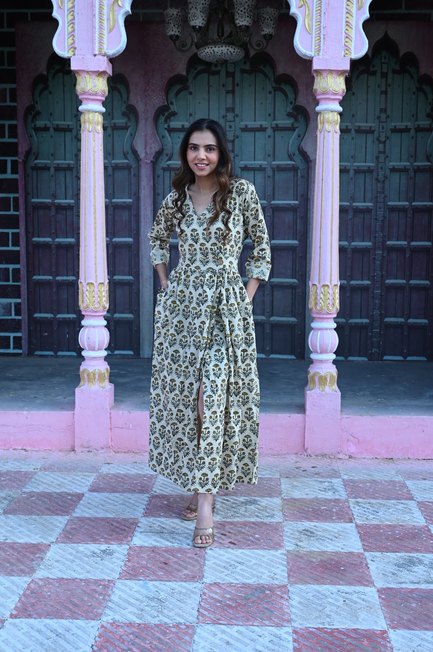 Bagru Angarkha Dress
