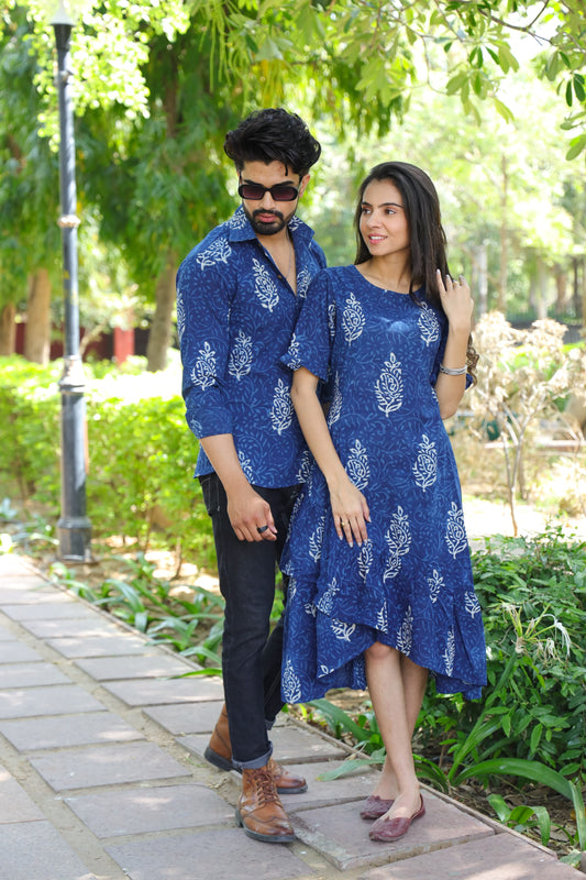 Couple Hand Block Printed Set