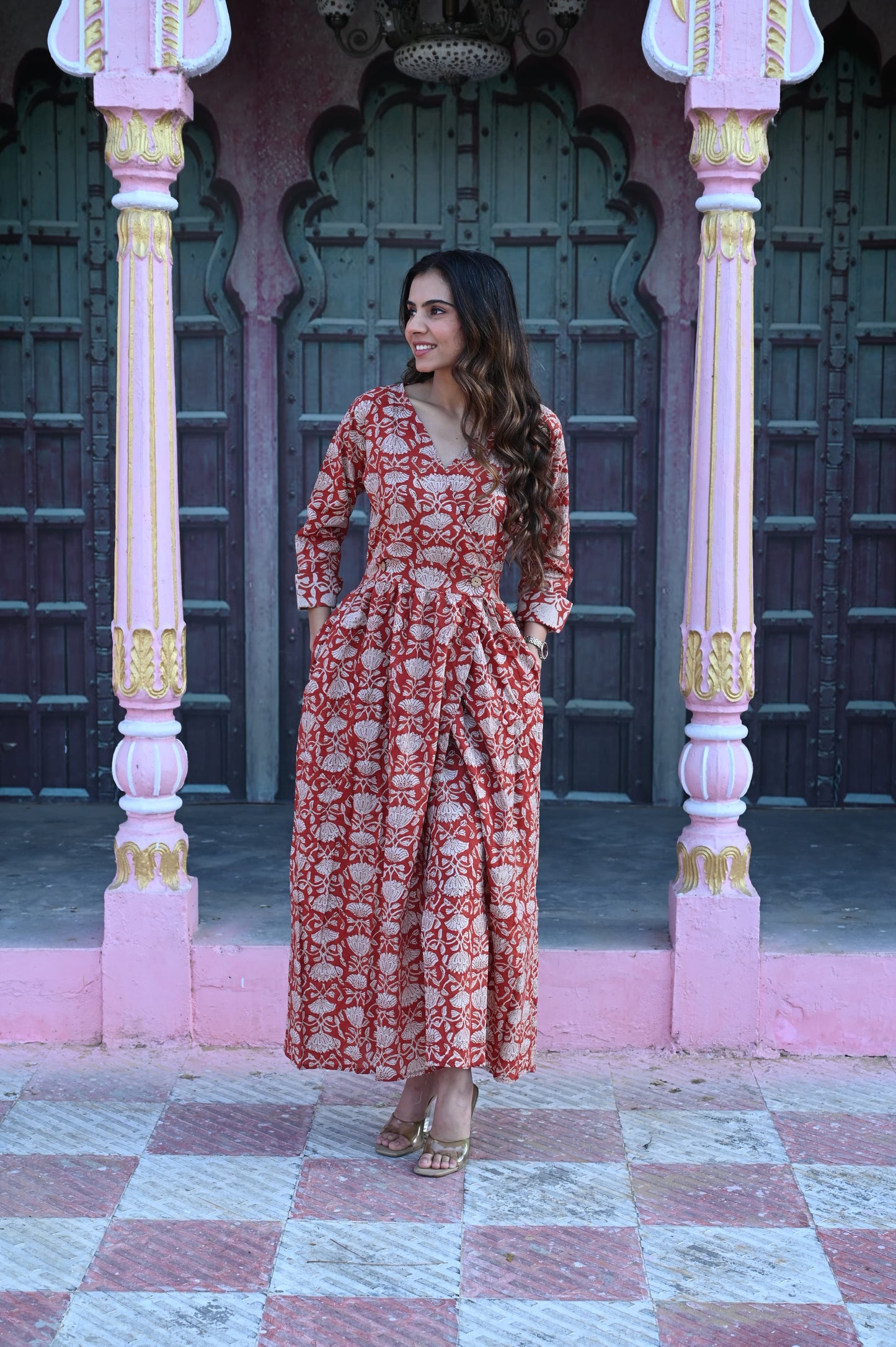 Bagru Angarkha Dress