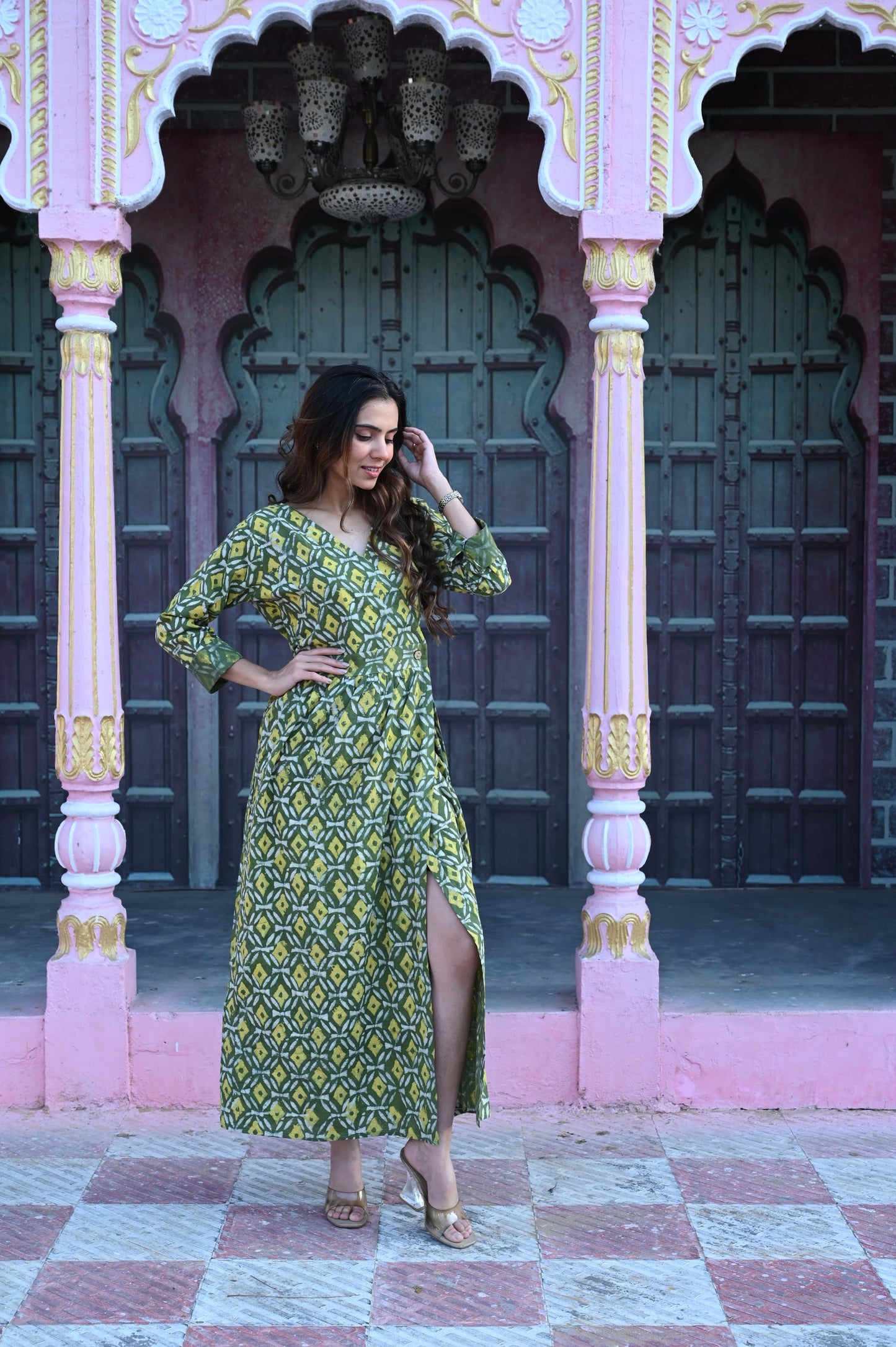 Bagru Angarkha Dress