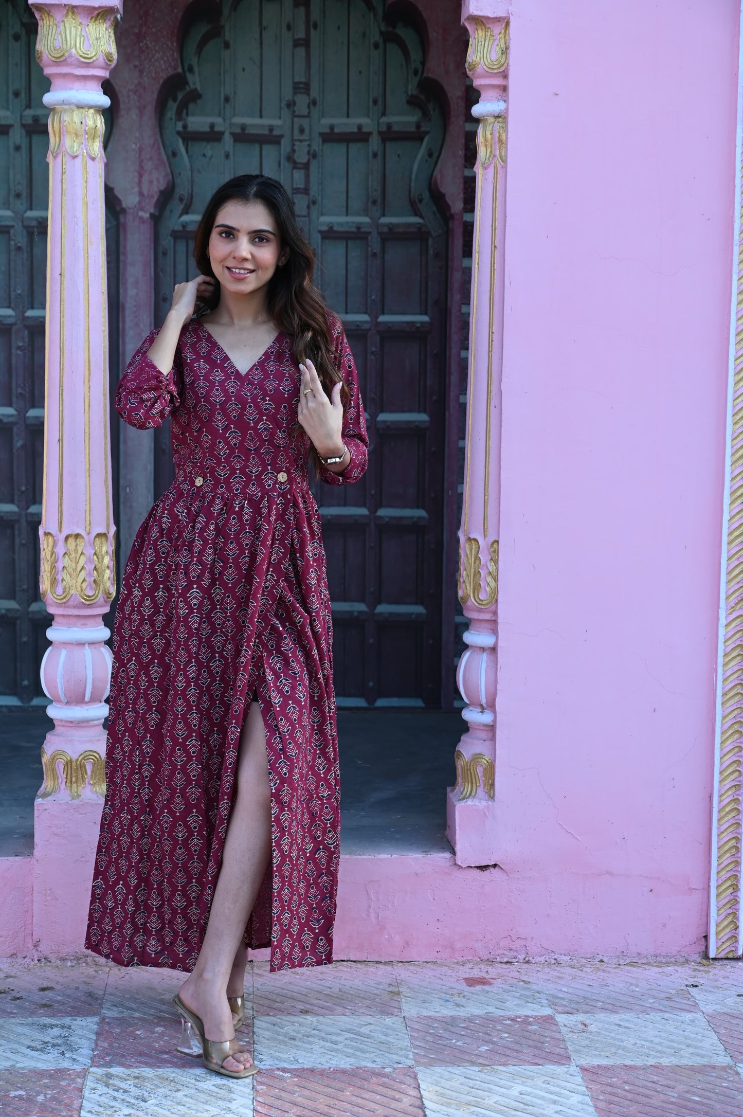 Bagru Angarkha Dress