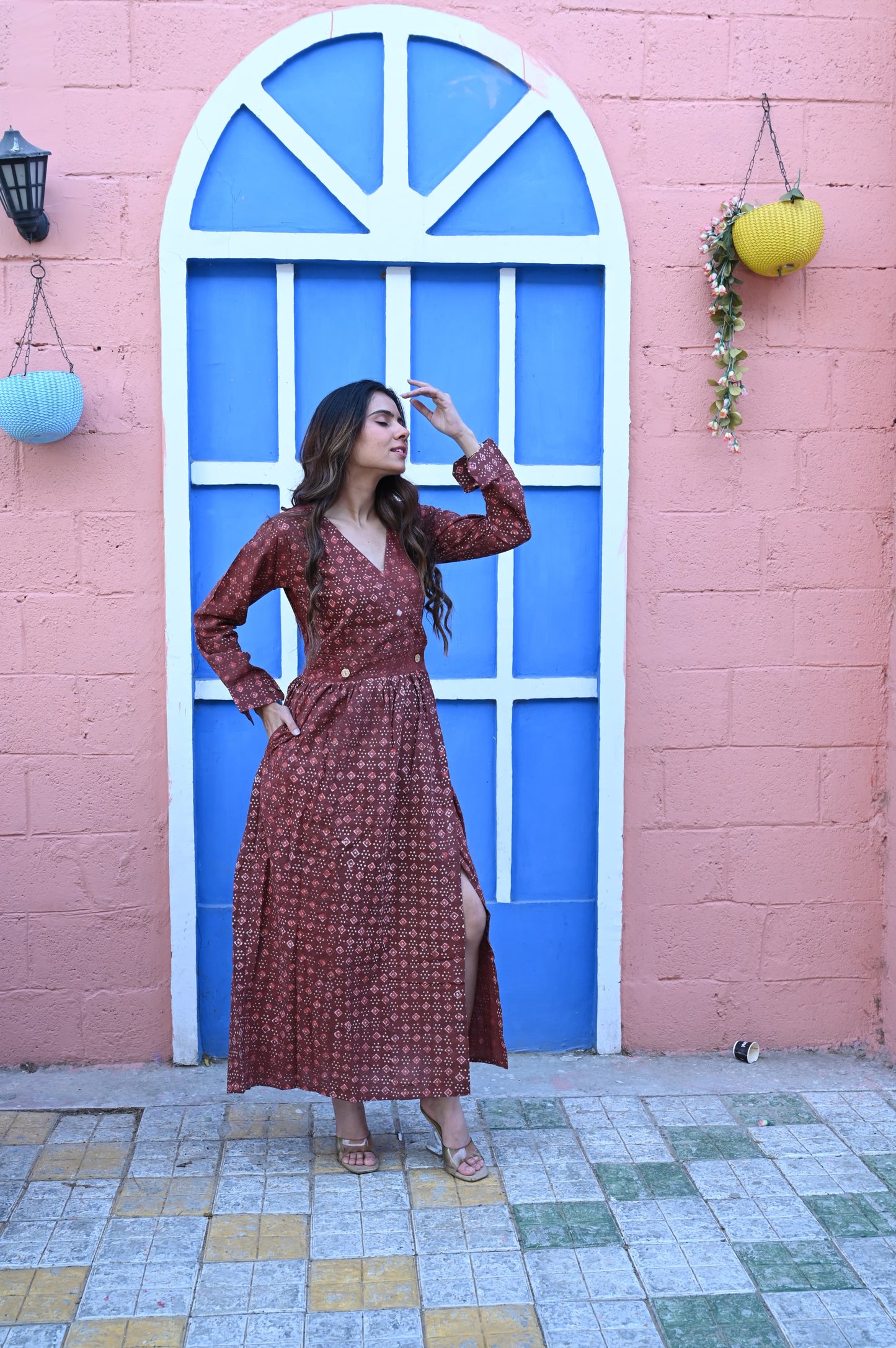 Bagru Angarkha Dress