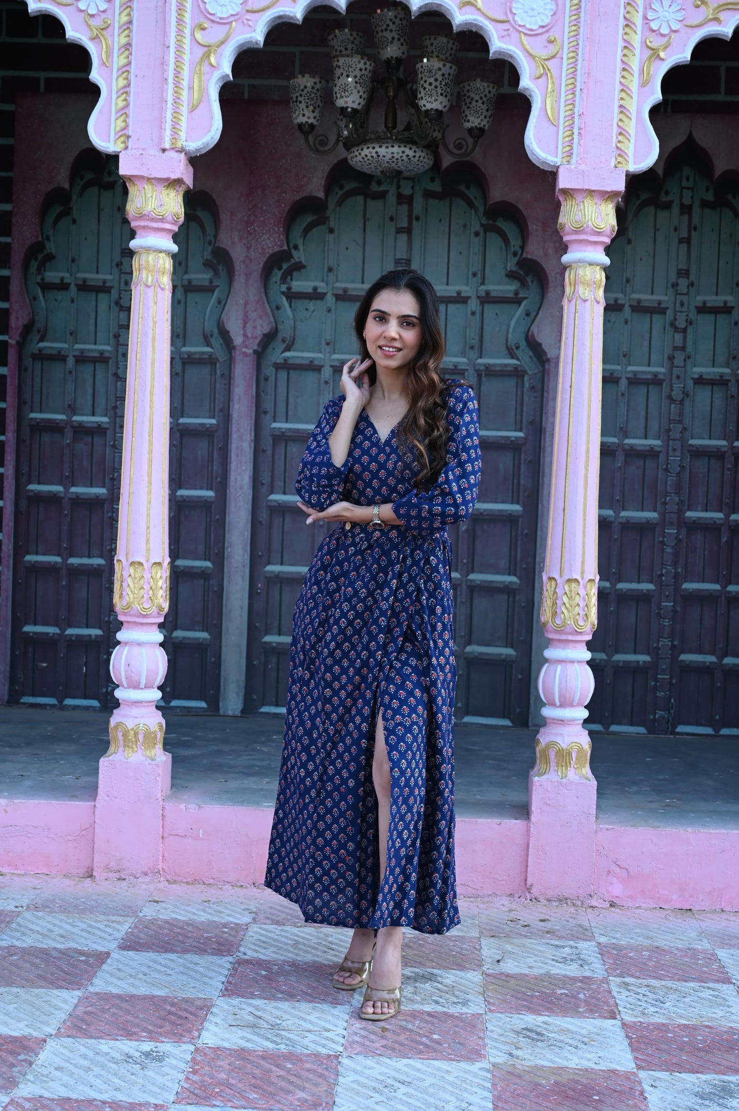 Bagru Angarkha Dress