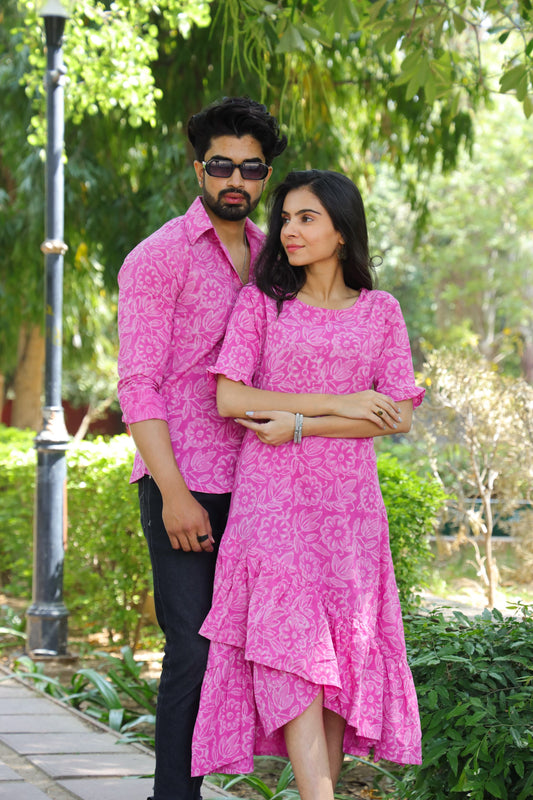 Couple Hand Block Printed Set