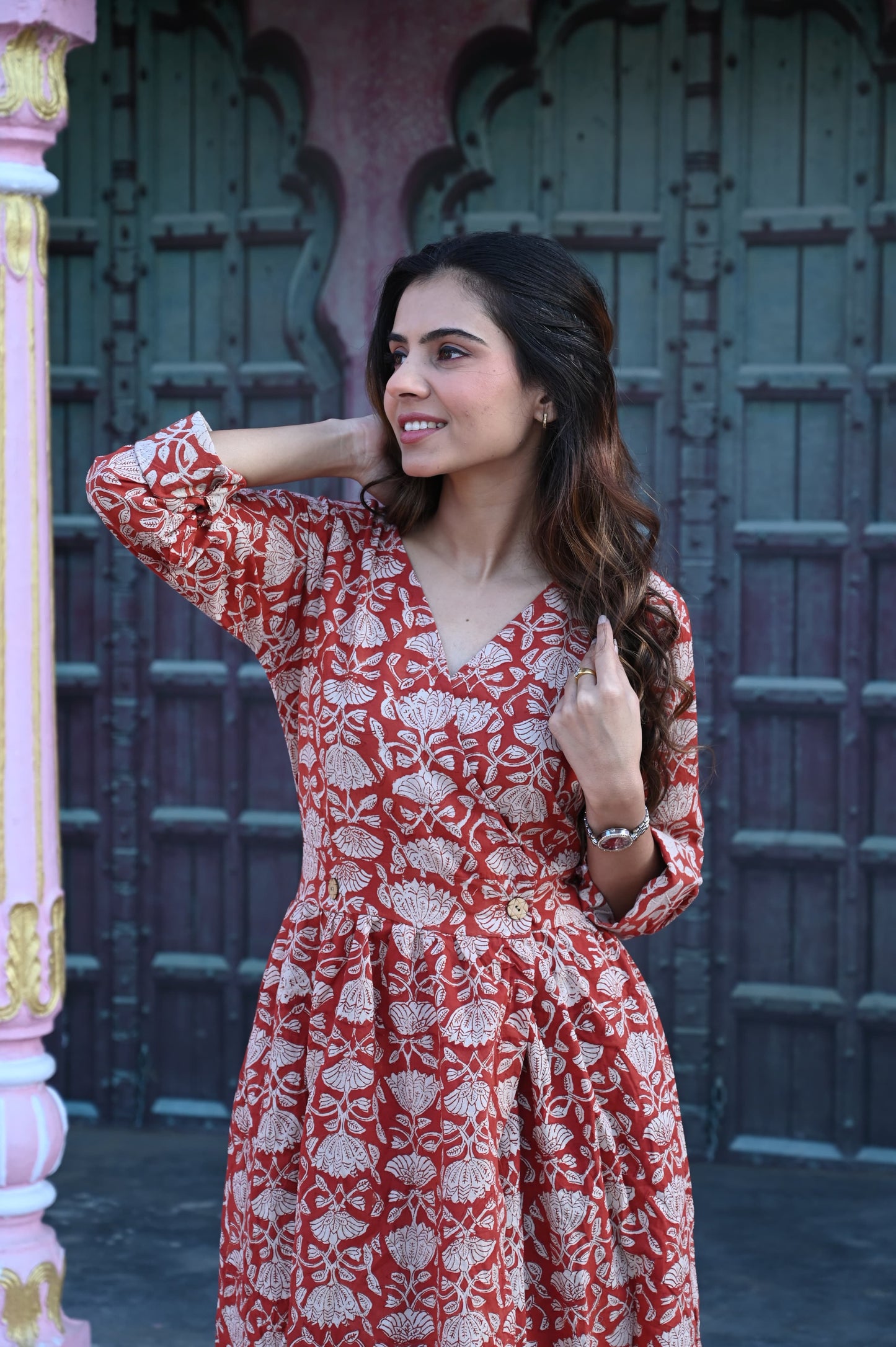 Bagru Angarkha Dress