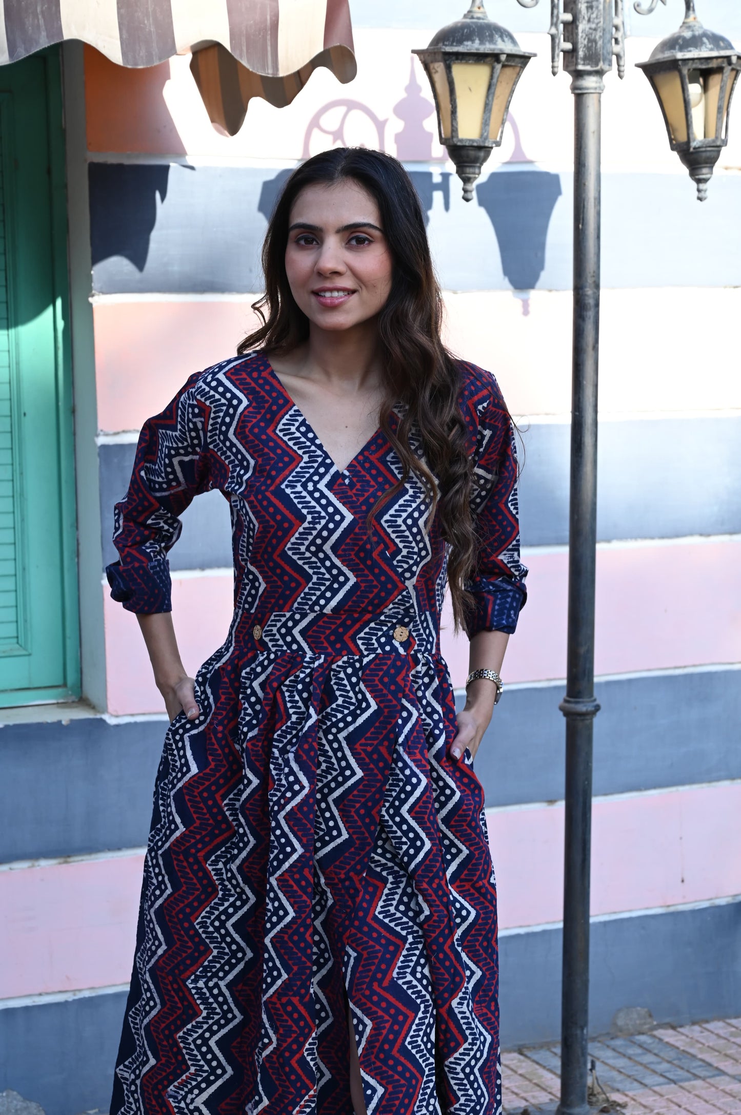 Bagru Angarkha Dress