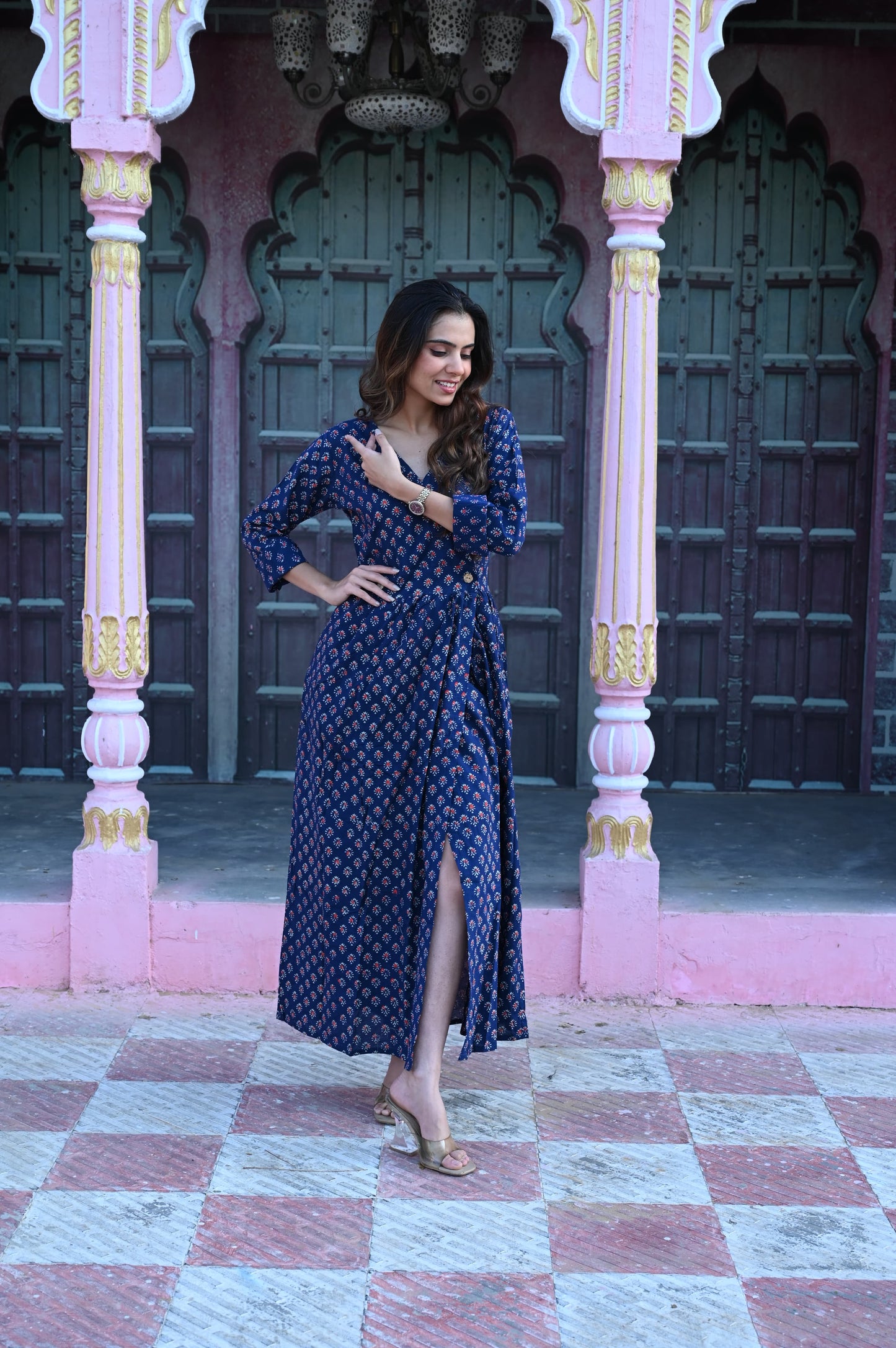 Bagru Angarkha Dress