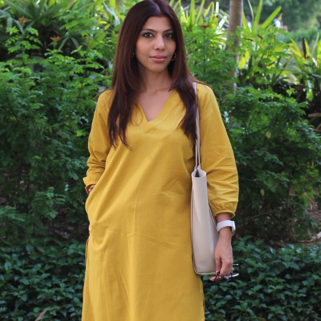 Mul Cotton Co-ord Set Yellow