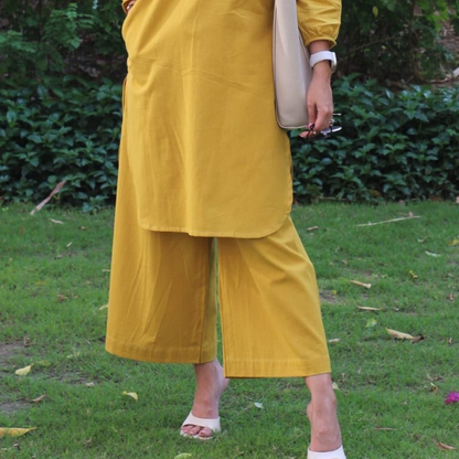 Mul Cotton Co-ord Set Yellow