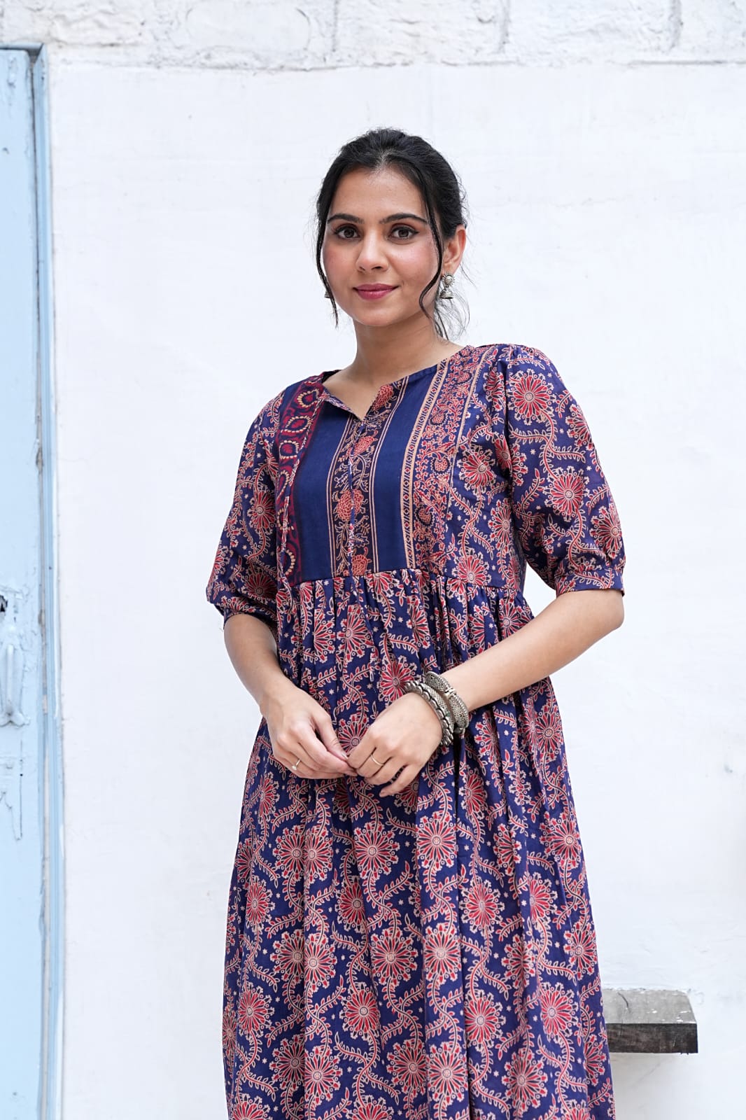 Bagru Hand-Block Printed Dress
