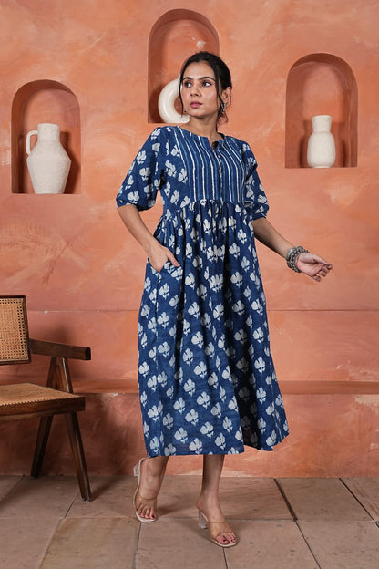 Bagru Hand-Block Printed Dress