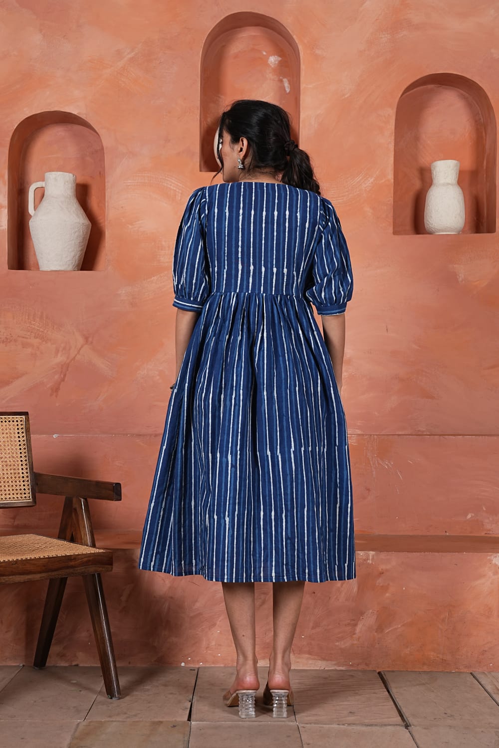 Bagru Hand-Block Printed Dress