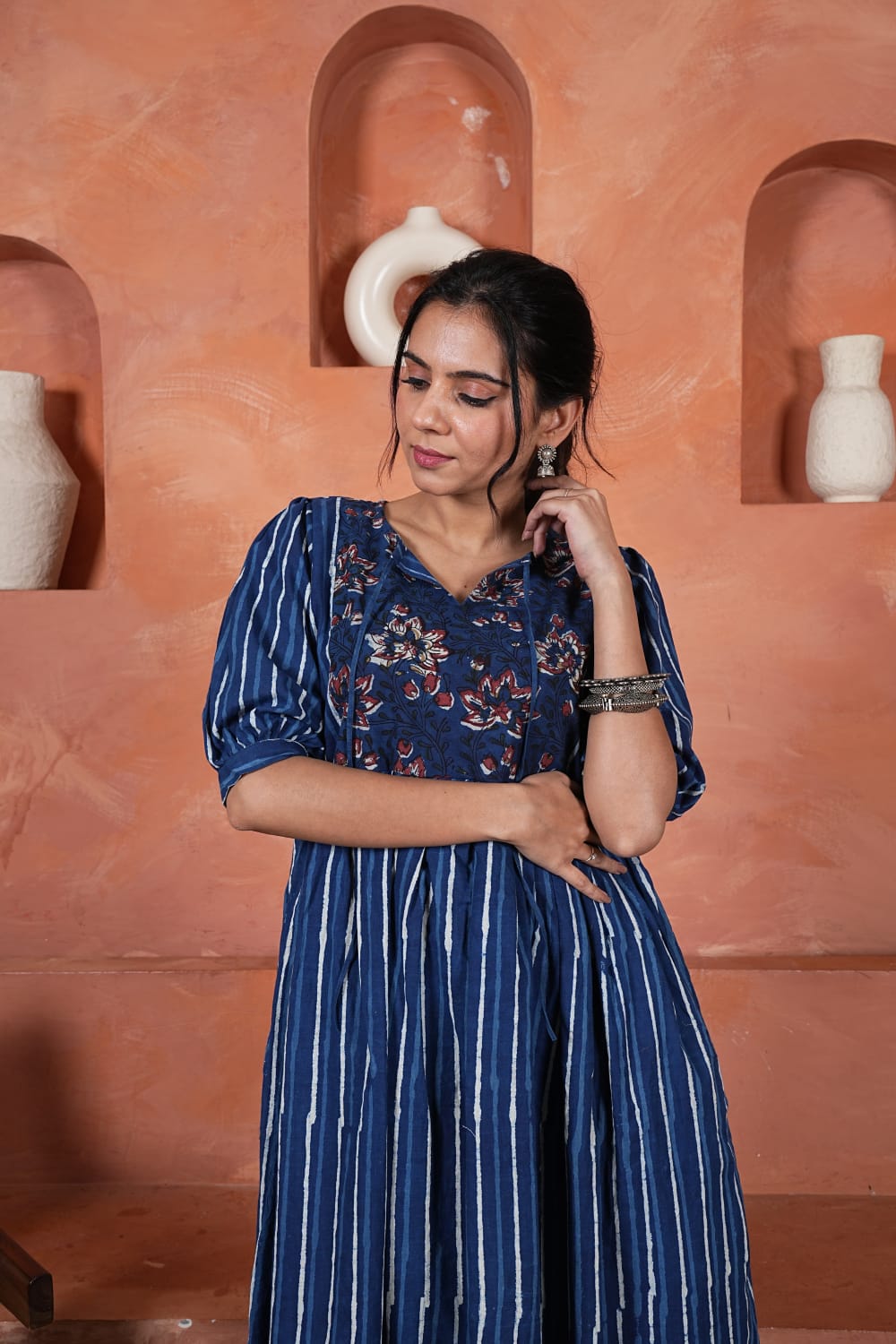 Bagru Hand-Block Printed Dress