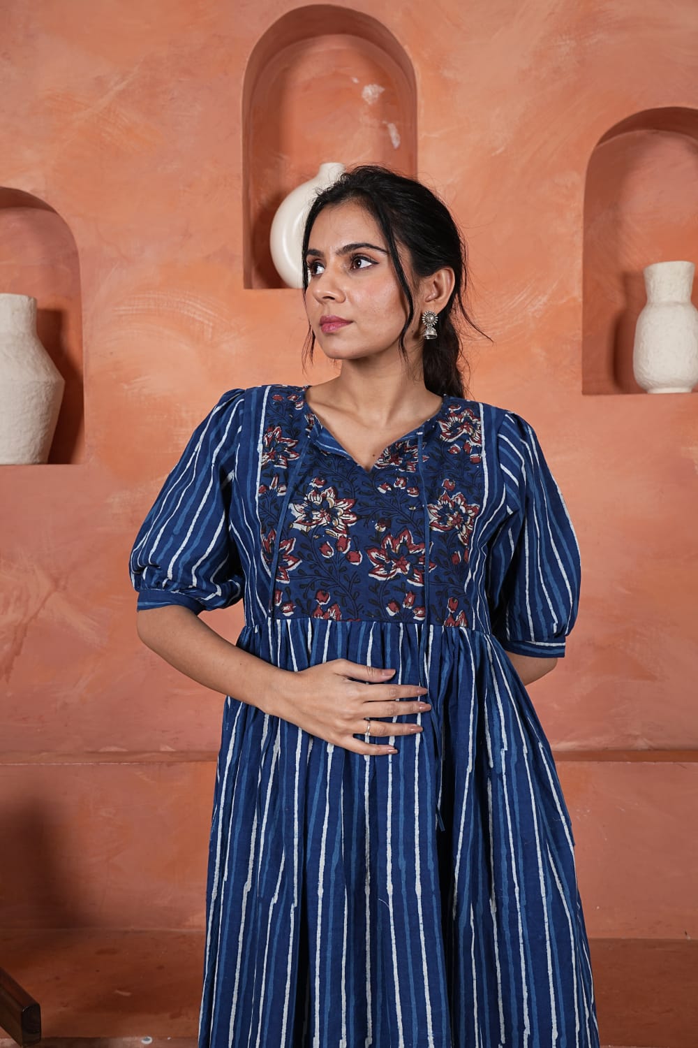 Bagru Hand-Block Printed Dress