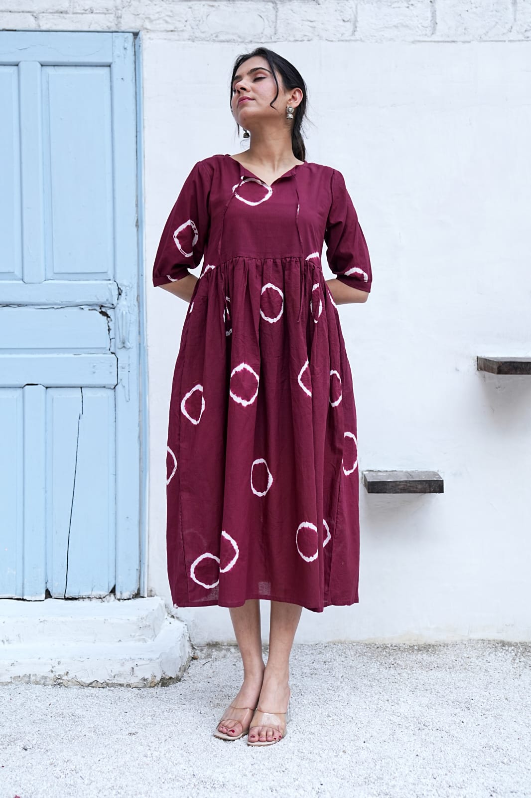 Bagru Hand-Block Printed Dress