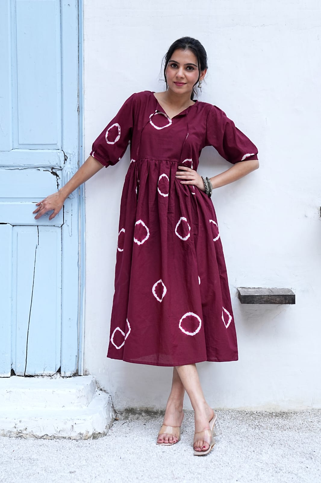 Bagru Hand-Block Printed Dress