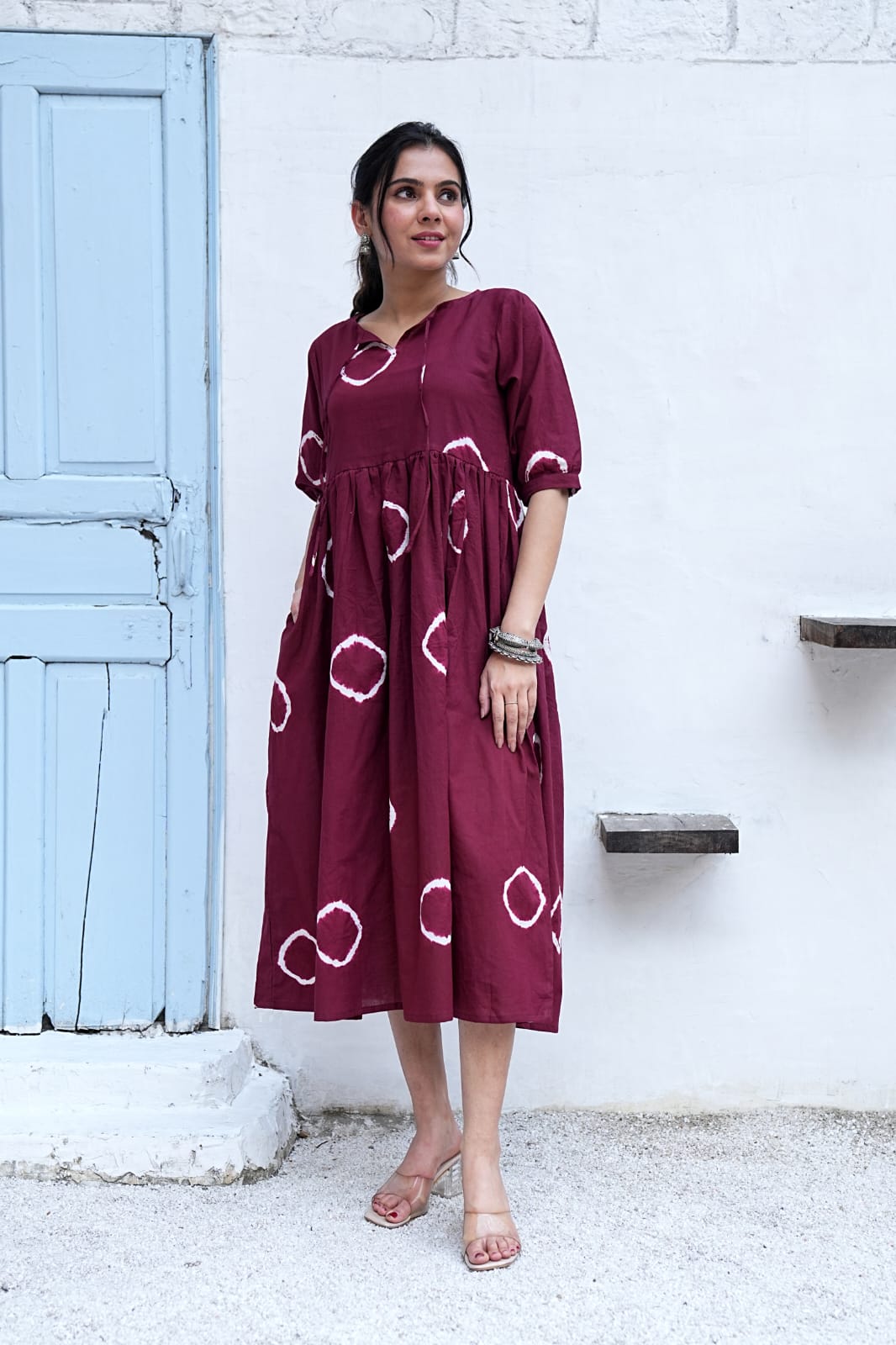 Bagru Hand-Block Printed Dress