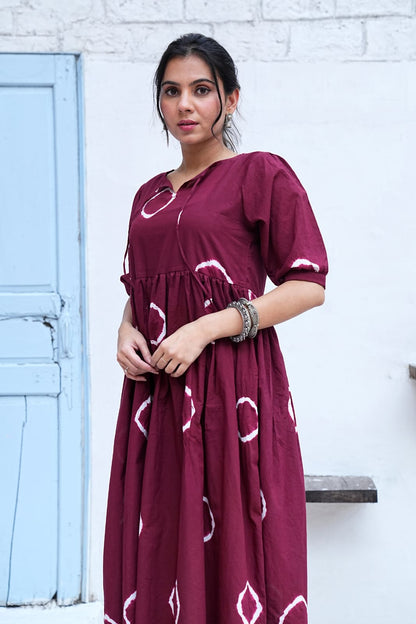 Bagru Hand-Block Printed Dress