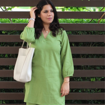 Mul Cotton Co-ord Set Green
