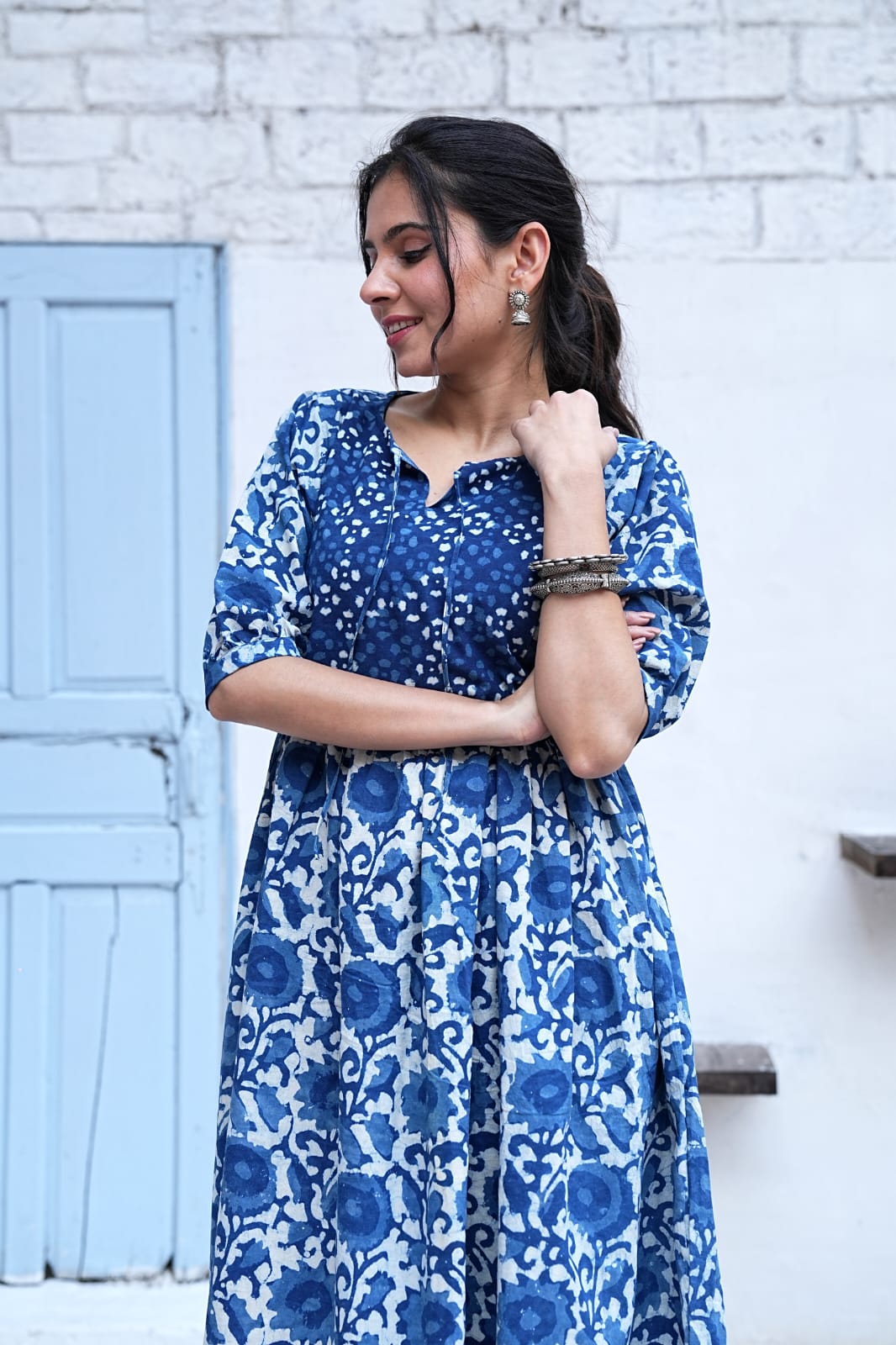 Bagru Hand-Block Printed Dress