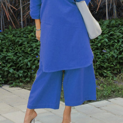 Mul Cotton Co-ord Set Blue