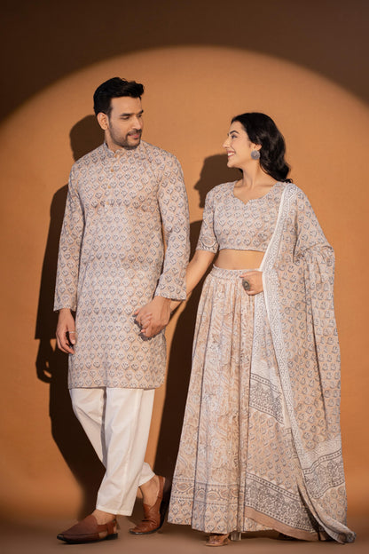 Couple Lehenga and Kurta Pyjama Set