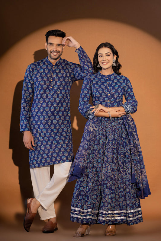 Couple Lehenga and Kurta Pyjama Set