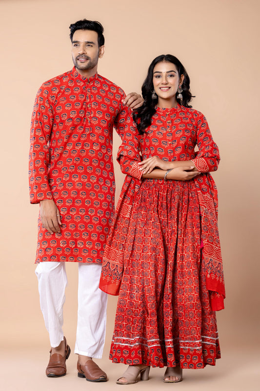 Couple Lehenga and Kurta Pyjama Set