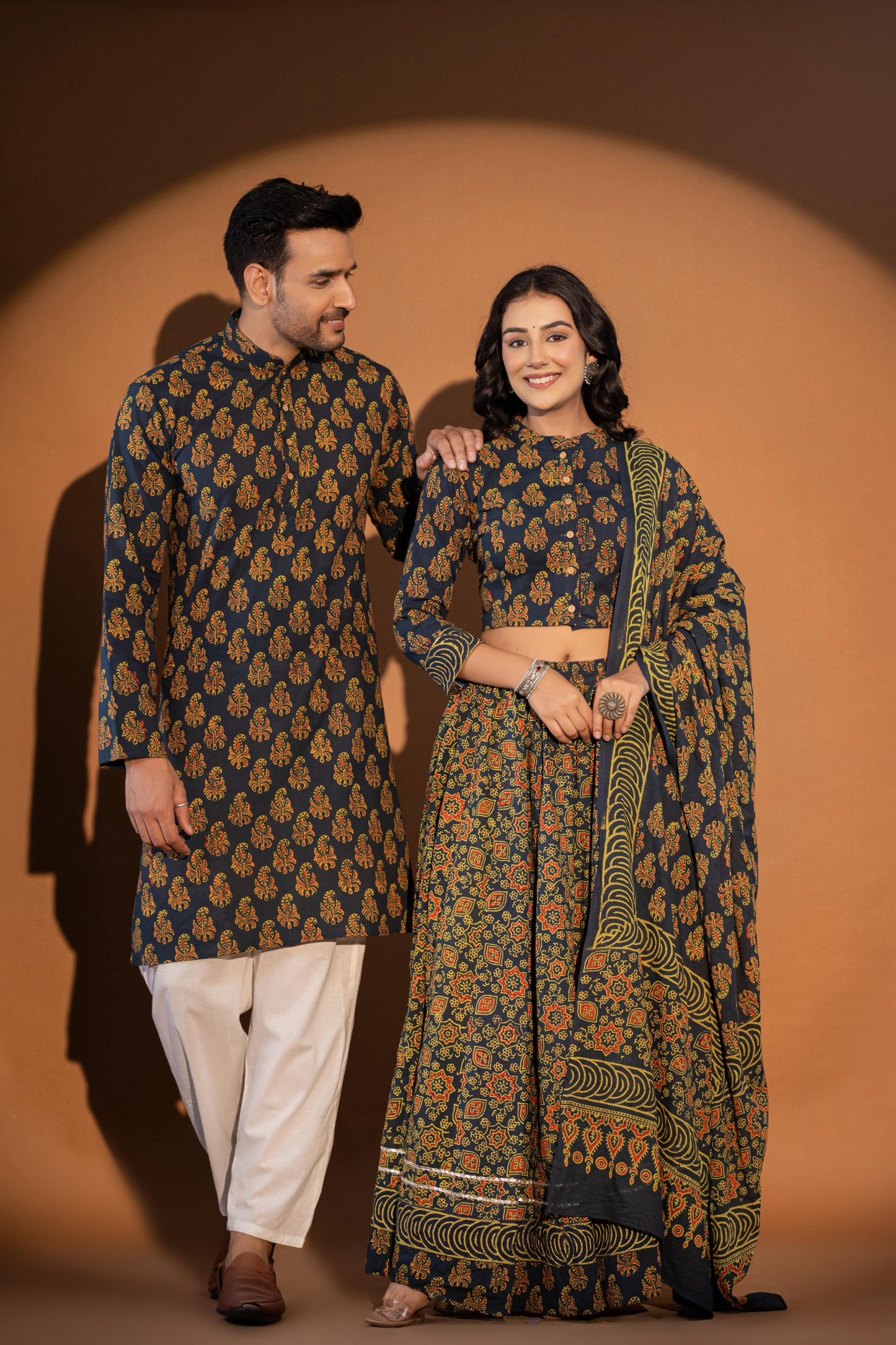 Couple Lehenga and Kurta Pyjama Set