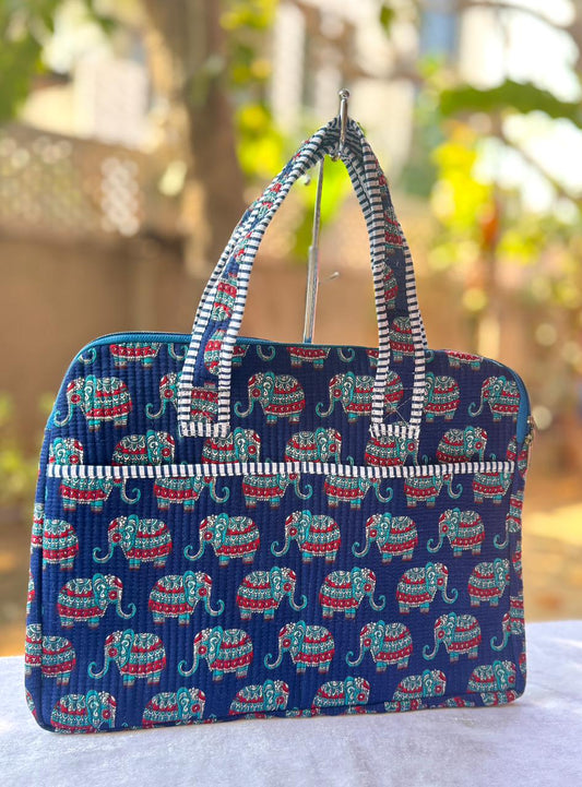 Block print laptop bag