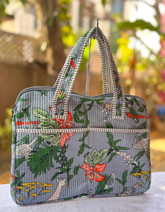 Block print laptop bag