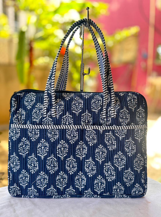 Block print laptop bag