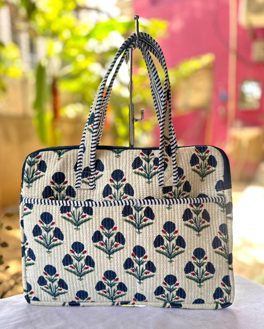 Block print laptop bag