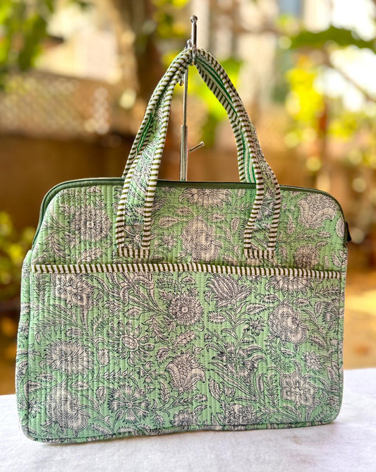 Block print laptop bag