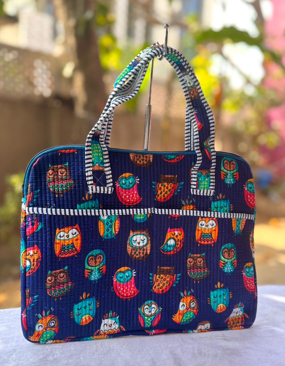 Block print laptop bag