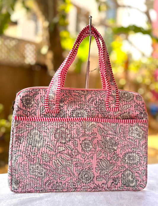 Block print laptop bag