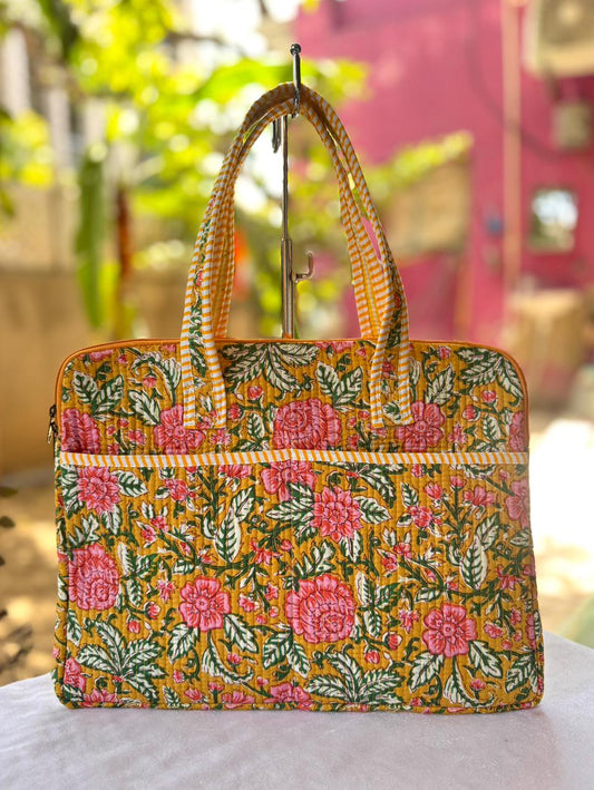 Block print laptop bag