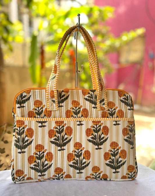Block print laptop bag