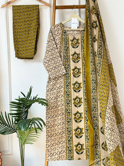 Cotton Block Print Kurta Set