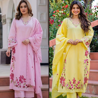 Floral A-Line Kurta Set