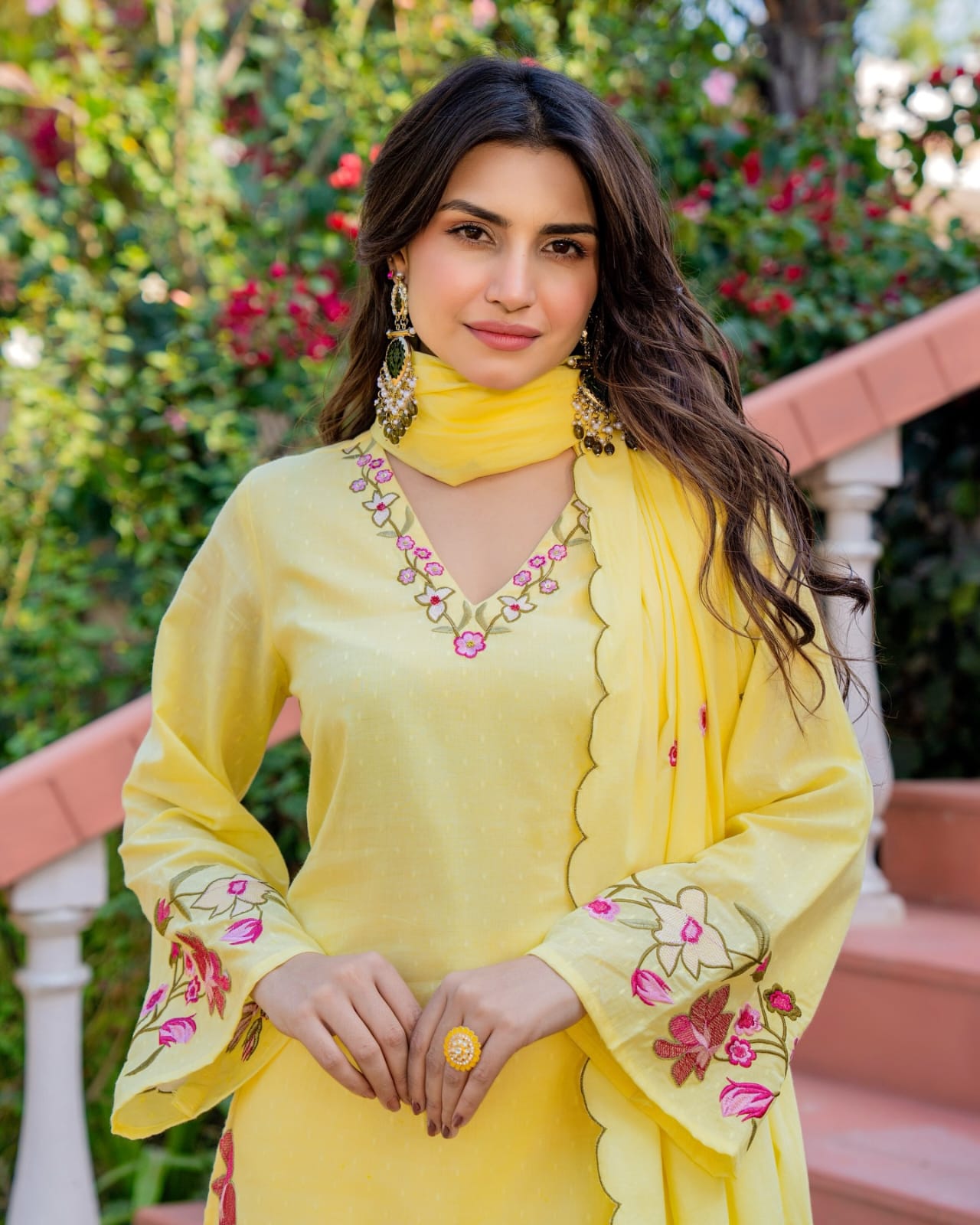 Floral A-Line Kurta Set