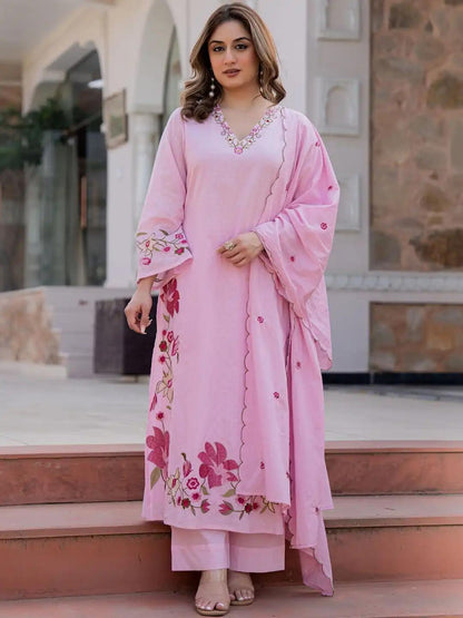 Floral A-Line Kurta Set
